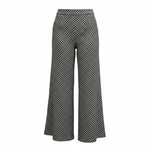 Max Studio London Black White Geometric Wide Leg Pull On Pants Womens Small